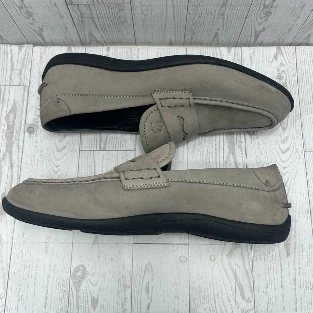 Brooks Brothers Size 8.5 Gray/Taupe Penny Loafers Suede Flats